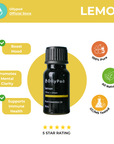 OilyPod Lemon Essential Oil 10ml - 100% Pure & Natural, Refreshing & Uplifting