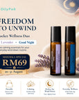 (Merdeka Special) OilyPod Pocket Wellness Duo – Lavender + Good Night Roll-On