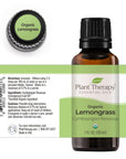 Plant Therapy Lemongrass Organic Essential Oil - OilyPod