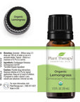 Plant Therapy Lemongrass Organic Essential Oil - OilyPod