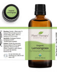 Plant Therapy Lemongrass Organic Essential Oil - OilyPod