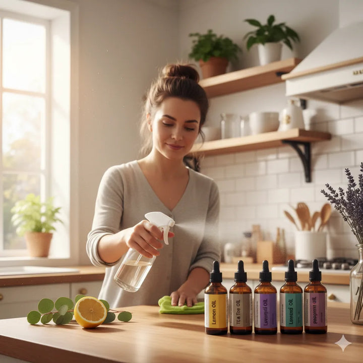 Essential Oils for Natural Household Cleaning: DIY Recipes for a Safe & Fresh Home
