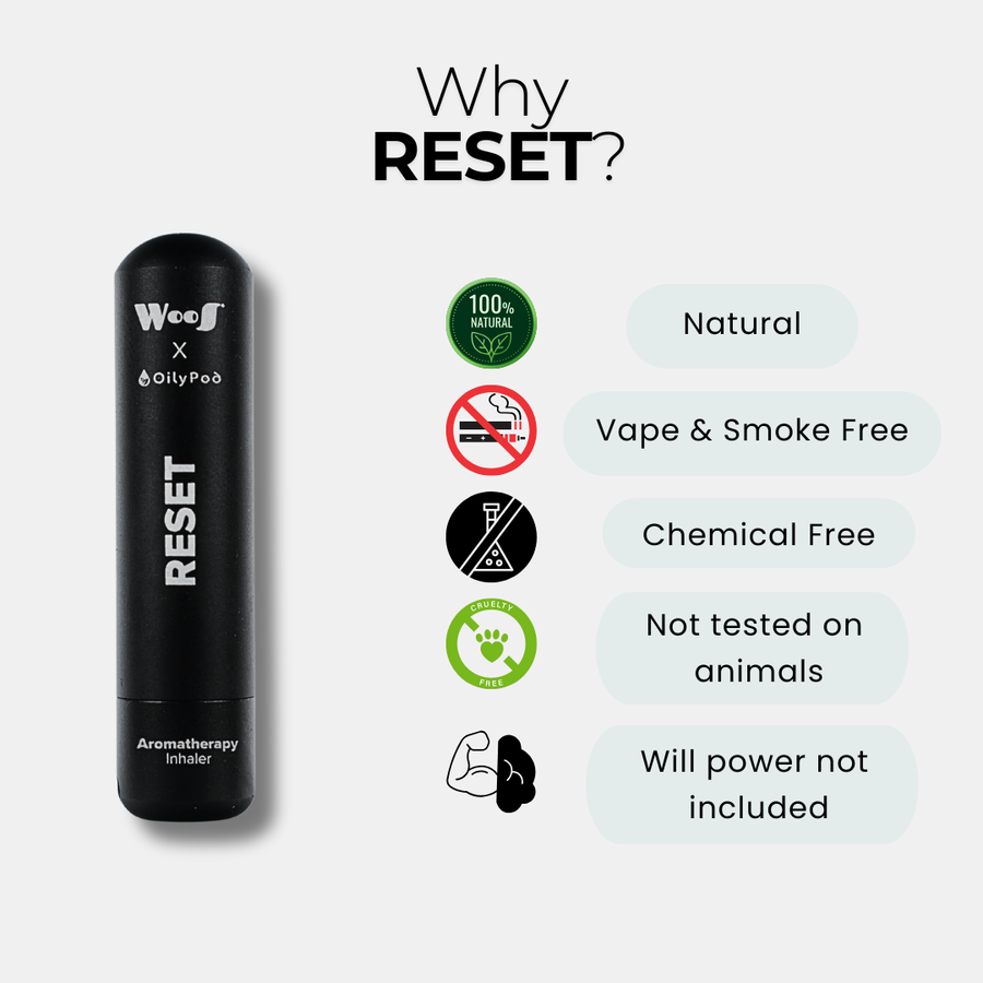 WooS x OilyPod Aromatherapy Inhaler – RESET | Calm, Focus, Relax