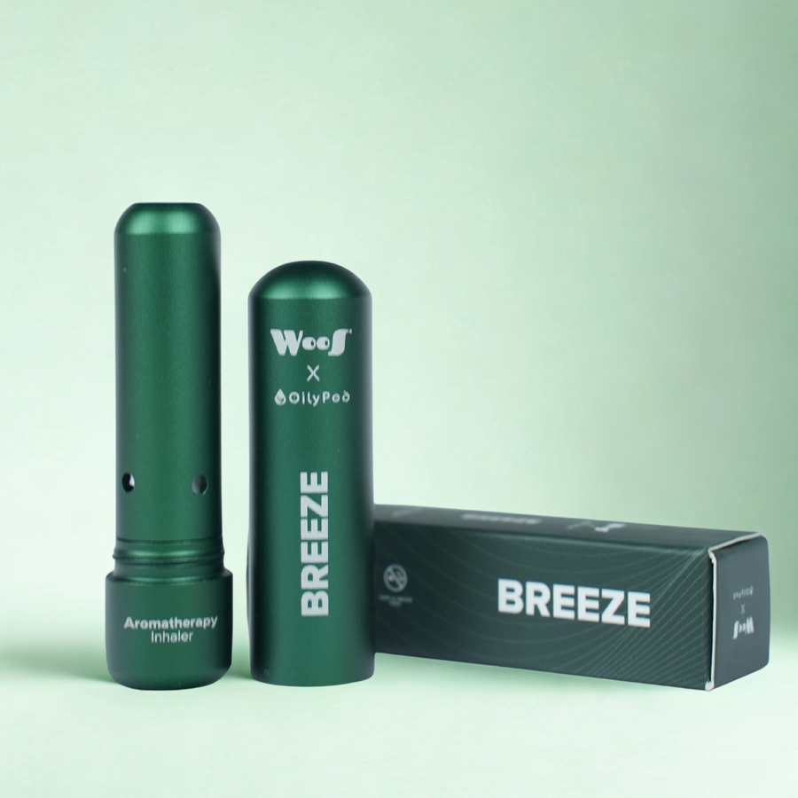 WooS x OilyPod Aromatherapy Inhaler - BREEZE | Clear Mind & Easy Breathing