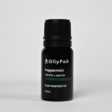 OilyPod Peppermint Essential Oil 10ml - 100% Pure & Natural, Cooling & Invigorating