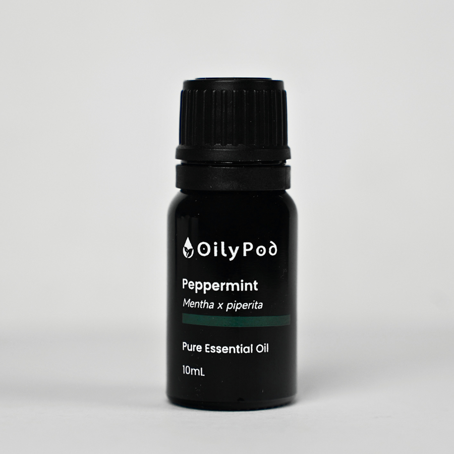 OilyPod Peppermint Essential Oil 10ml - 100% Pure & Natural, Cooling & Invigorating