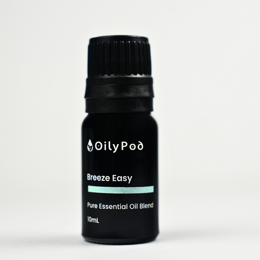 OilyPod Breeze Easy Essential Oil Blend 10ml - 100% Pure & Natural, Respiratory Support & Refreshing Aroma