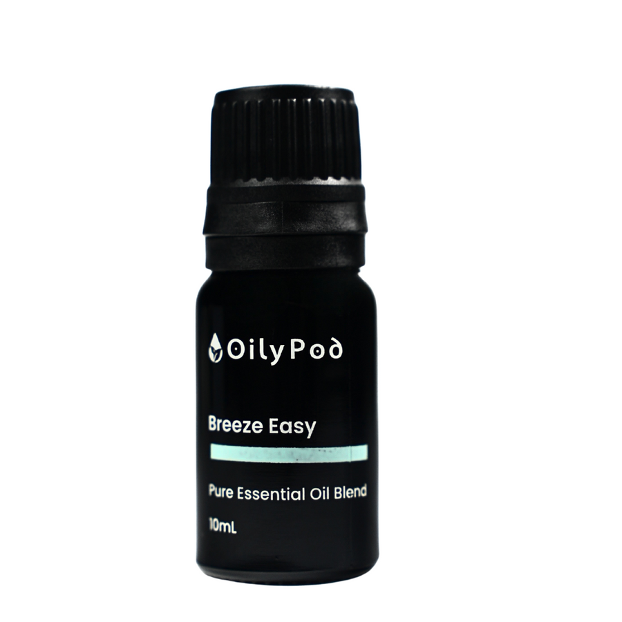 OilyPod Breeze Easy Essential Oil Blend 10ml - 100% Pure & Natural, Respiratory Support & Refreshing Aroma