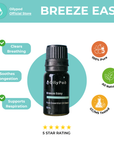 OilyPod Breeze Easy Essential Oil Blend 10ml - 100% Pure & Natural, Respiratory Support & Refreshing Aroma