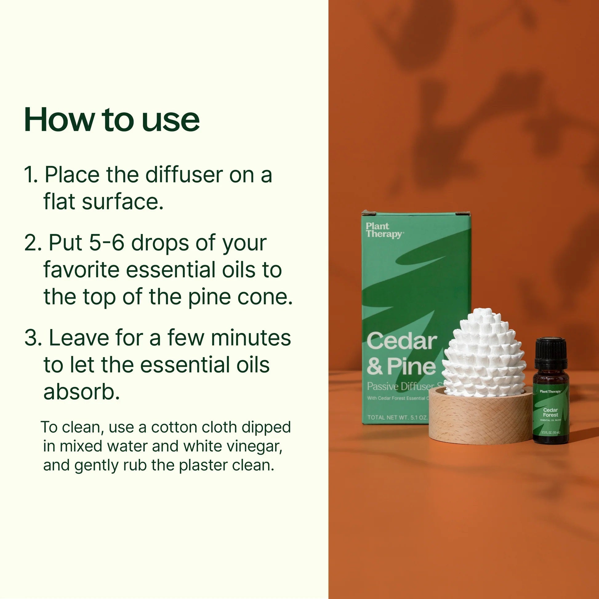 Plant Therapy Cedar &amp; Pine Passive Diffuser Set