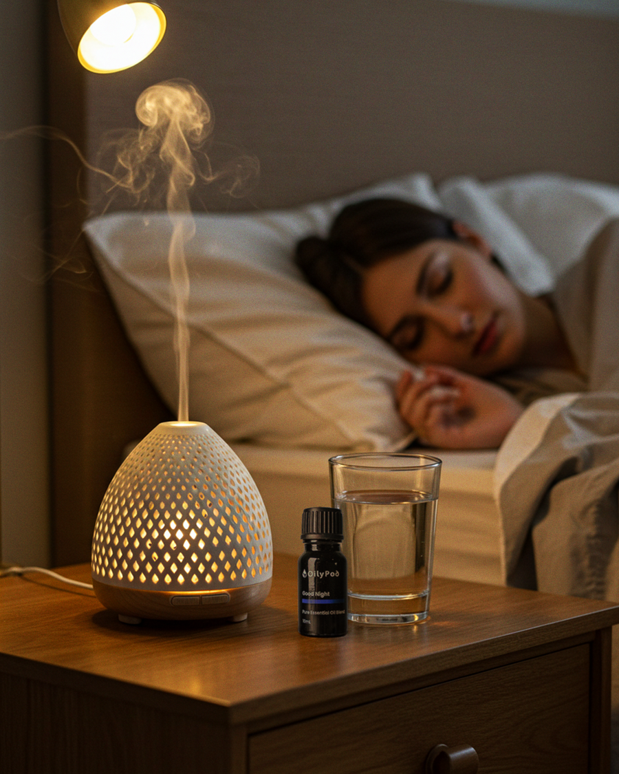OilyPod Good Night Essential Oil Blend 10ml - 100% Pure & Natural, Promotes Restful Sleep & Relaxation