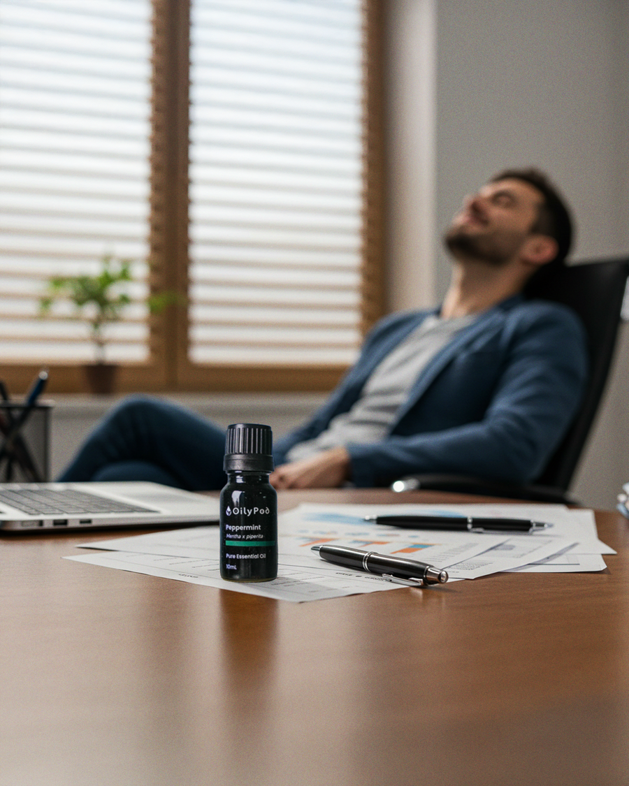 OilyPod Peppermint Essential Oil 10ml - 100% Pure & Natural, Cooling & Invigorating