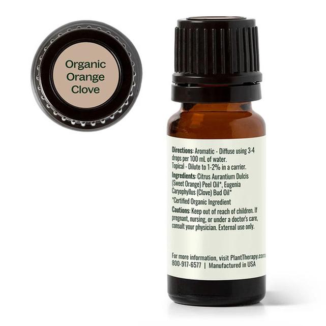 Plant Therapy Organic Orange Clove Essential Oil Blend