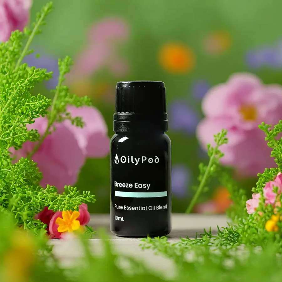 OilyPod Breeze Easy Essential Oil Blend 10ml - 100% Pure & Natural, Respiratory Support & Refreshing Aroma