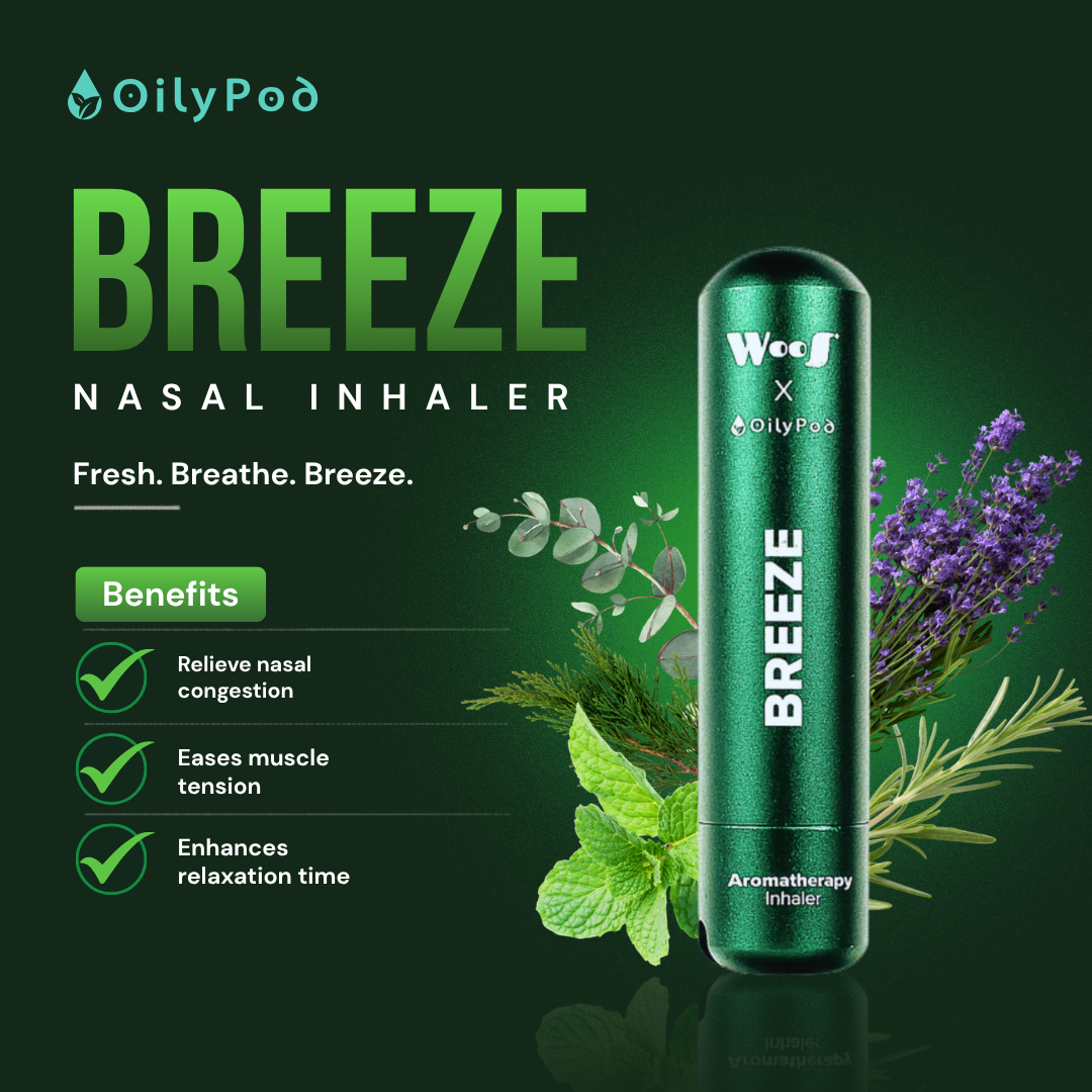 WooS x OilyPod Aromatherapy Nasal Inhaler - BREEZE