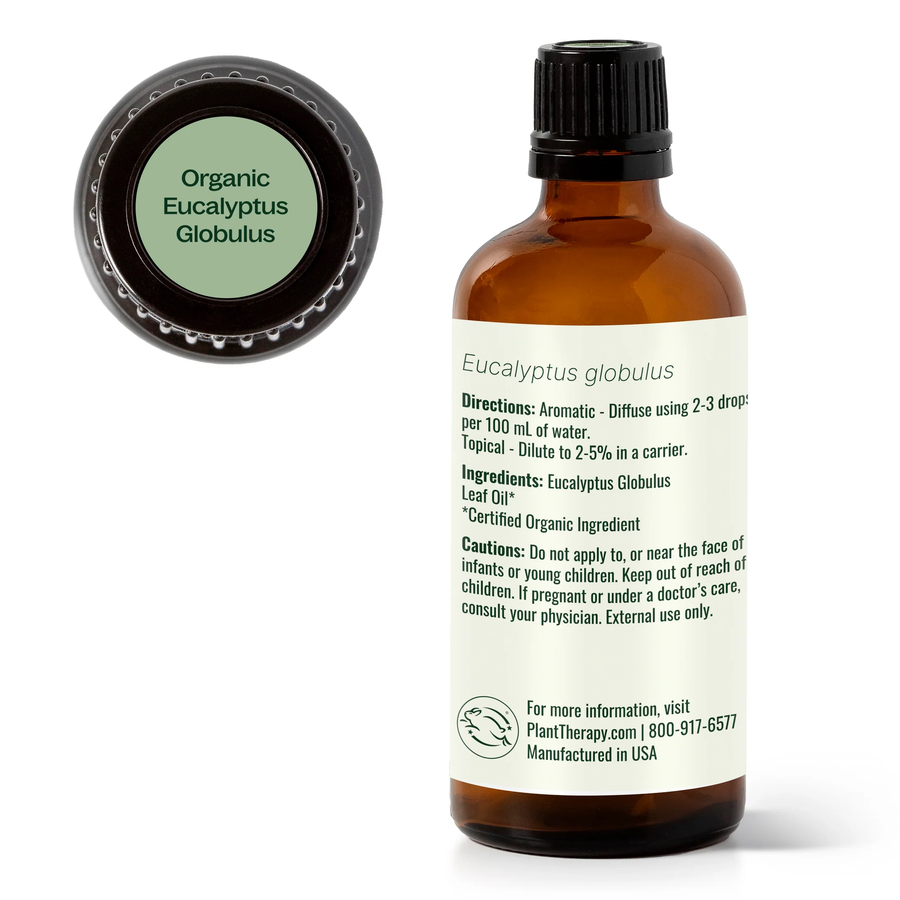 Plant Therapy Eucalyptus Globulus Organic Essential Oil