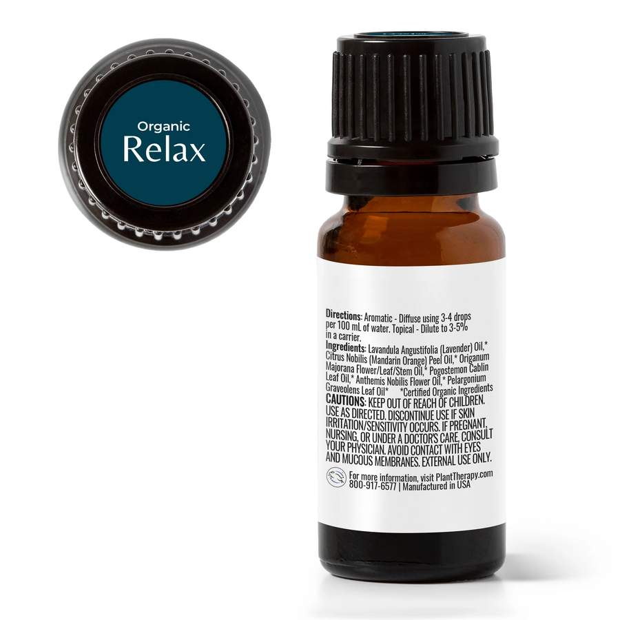 Plant Therapy Relax Organic Essential Oil Blend