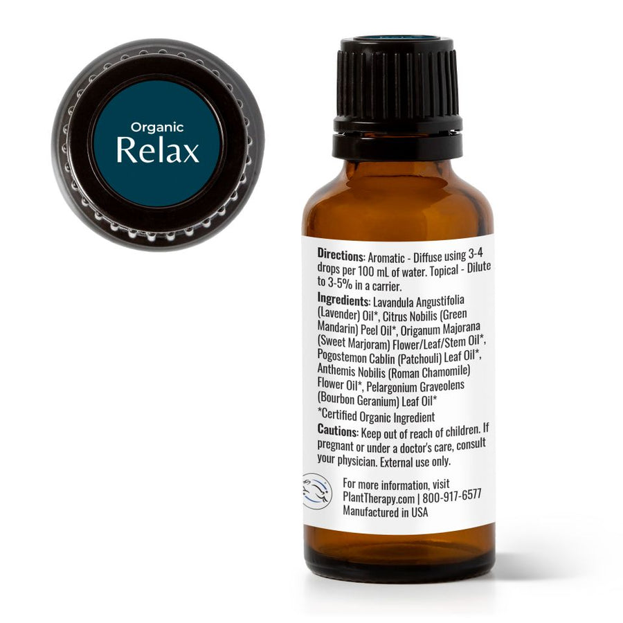 Plant Therapy Relax Organic Essential Oil Blend