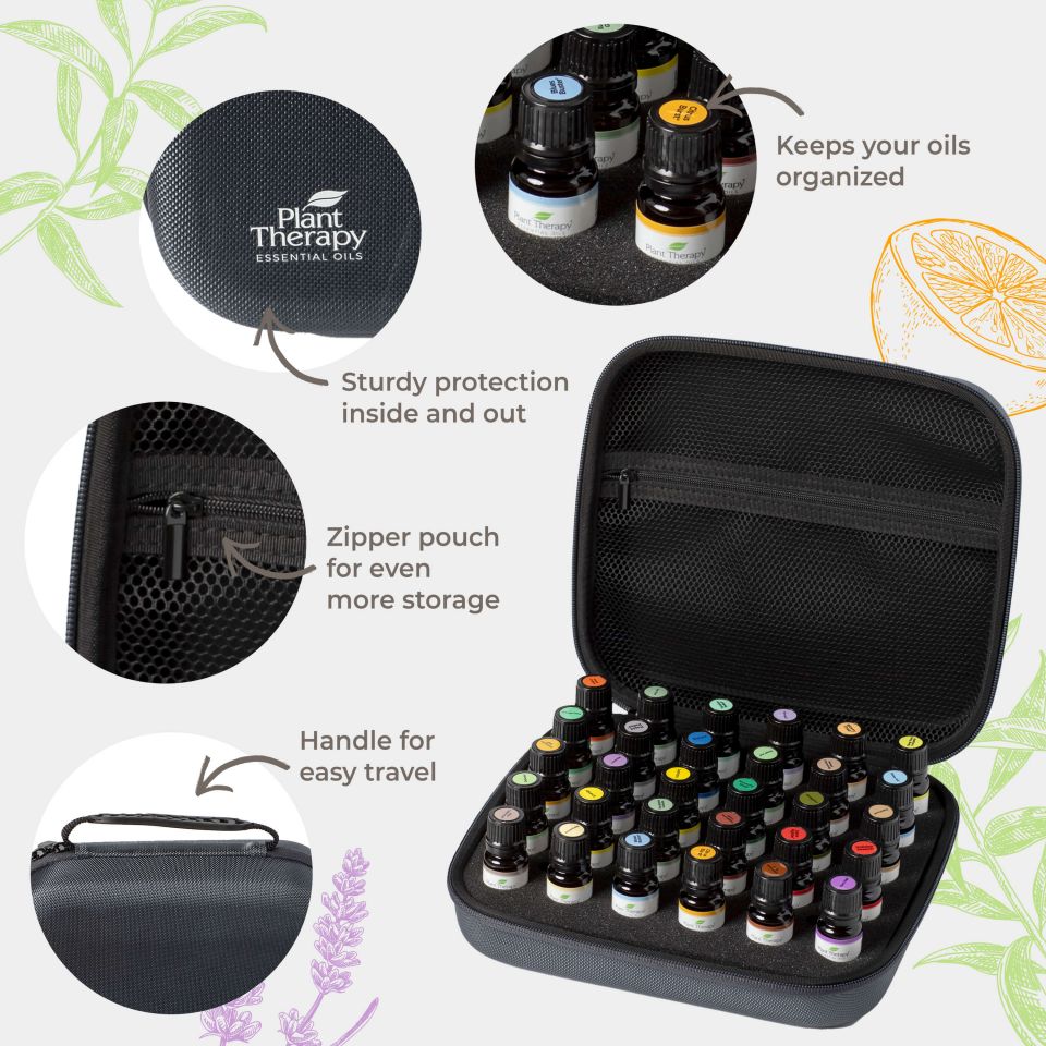 Plant Therapy 15 &amp; 15 Essential Oil Set with Carrying Case