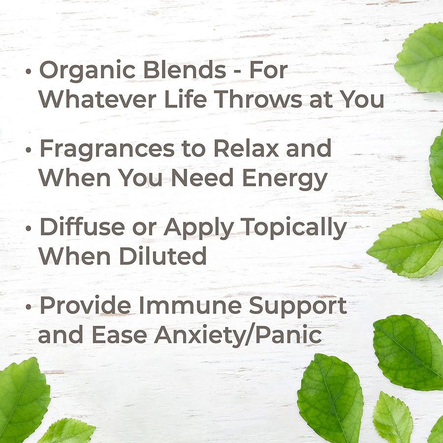 Plant Therapy Top 6 Organic Blends Set