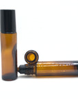 Thick Amber Glass Roll-On Bottle 10ml (1 Piece)