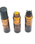 Thick Amber Glass Roll-On Bottle 10ml (1 Piece)