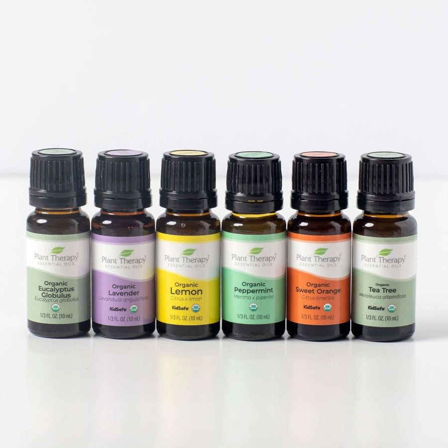 Plant Therapy Top 6 Organic Singles Essential Oil Set