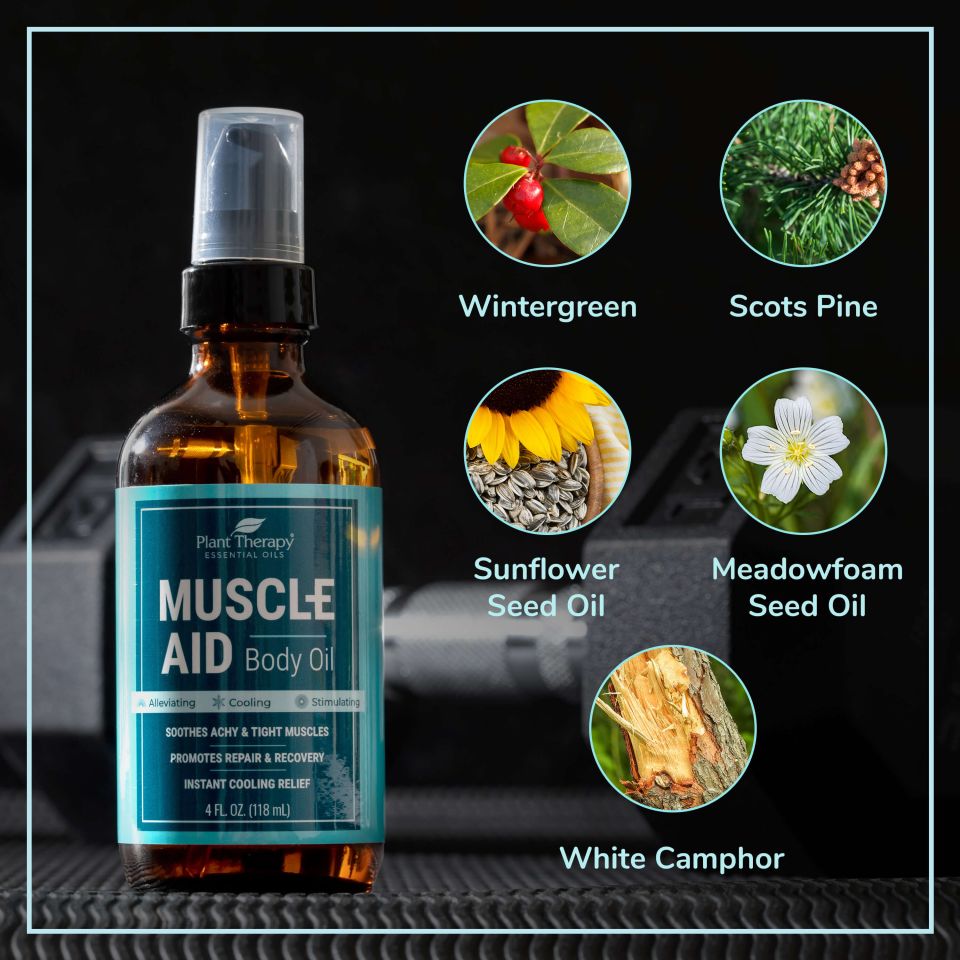 Plant Therapy Muscle Aid Body Oil 4 oz
