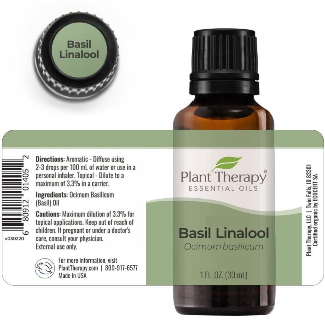 Plant Therapy Basil Linalool Essential Oil - OilyPod