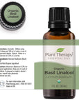 Plant Therapy Basil Linalool Organic Essential Oil - OilyPod