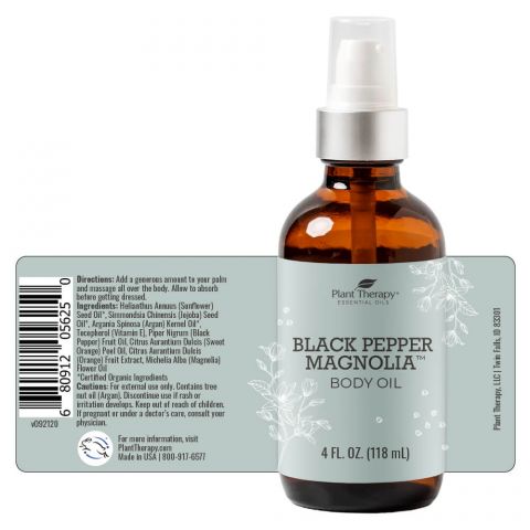 Plant Therapy Black Pepper Magnolia Body Oil - OilyPod