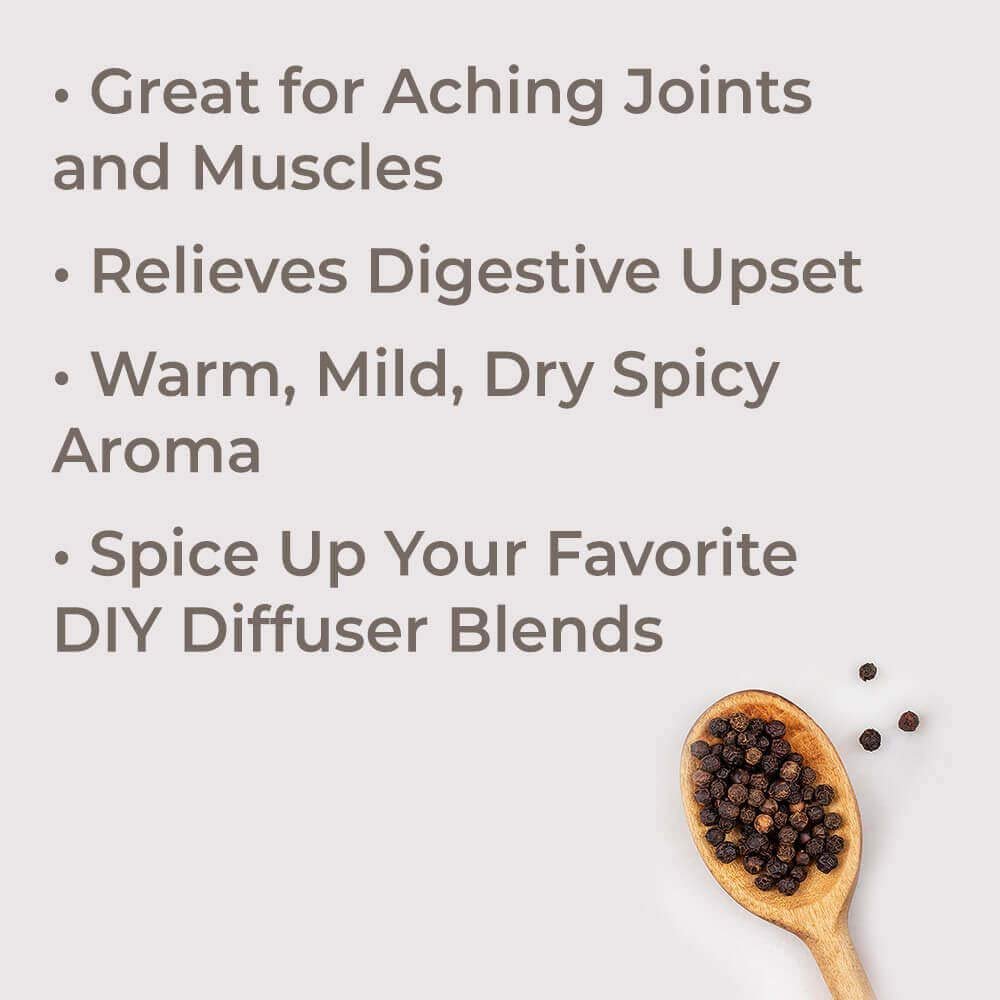 Plant Therapy Black Pepper Organic Essential Oil - OilyPod