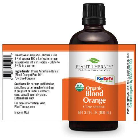 Plant Therapy Blood Orange Organic Essential Oil - OilyPod