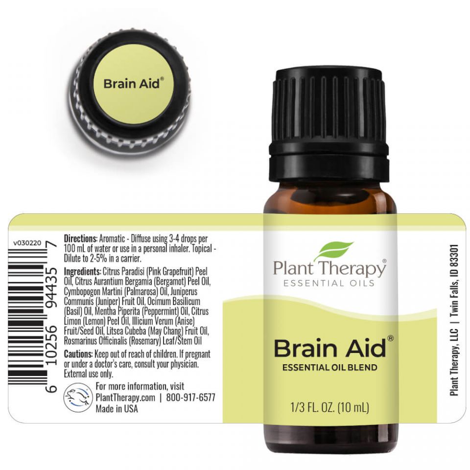 Plant Therapy Brain Aid Synergy Blend Essential Oil - OilyPod
