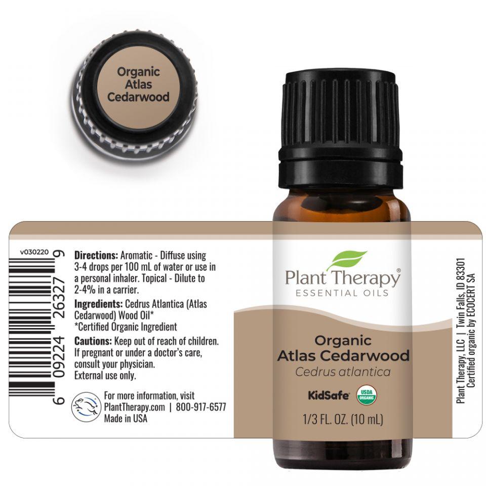 Plant Therapy Cedarwood Atlas Organic Essential Oil - OilyPod