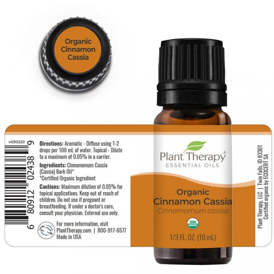 Plant Therapy Cinnamon Cassia Organic Essential Oil - OilyPod