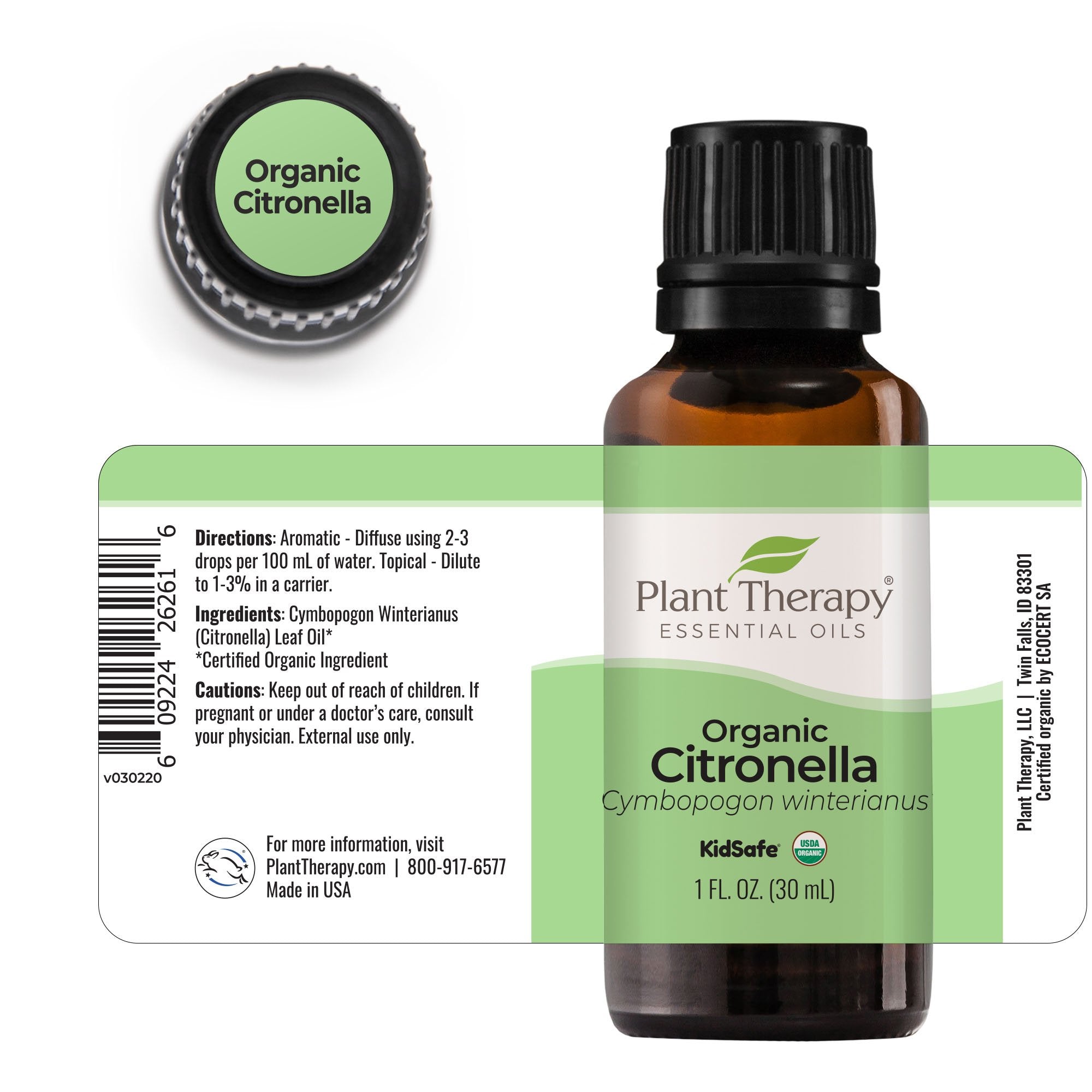 Plant Therapy Citronella Organic Essential Oil - OilyPod