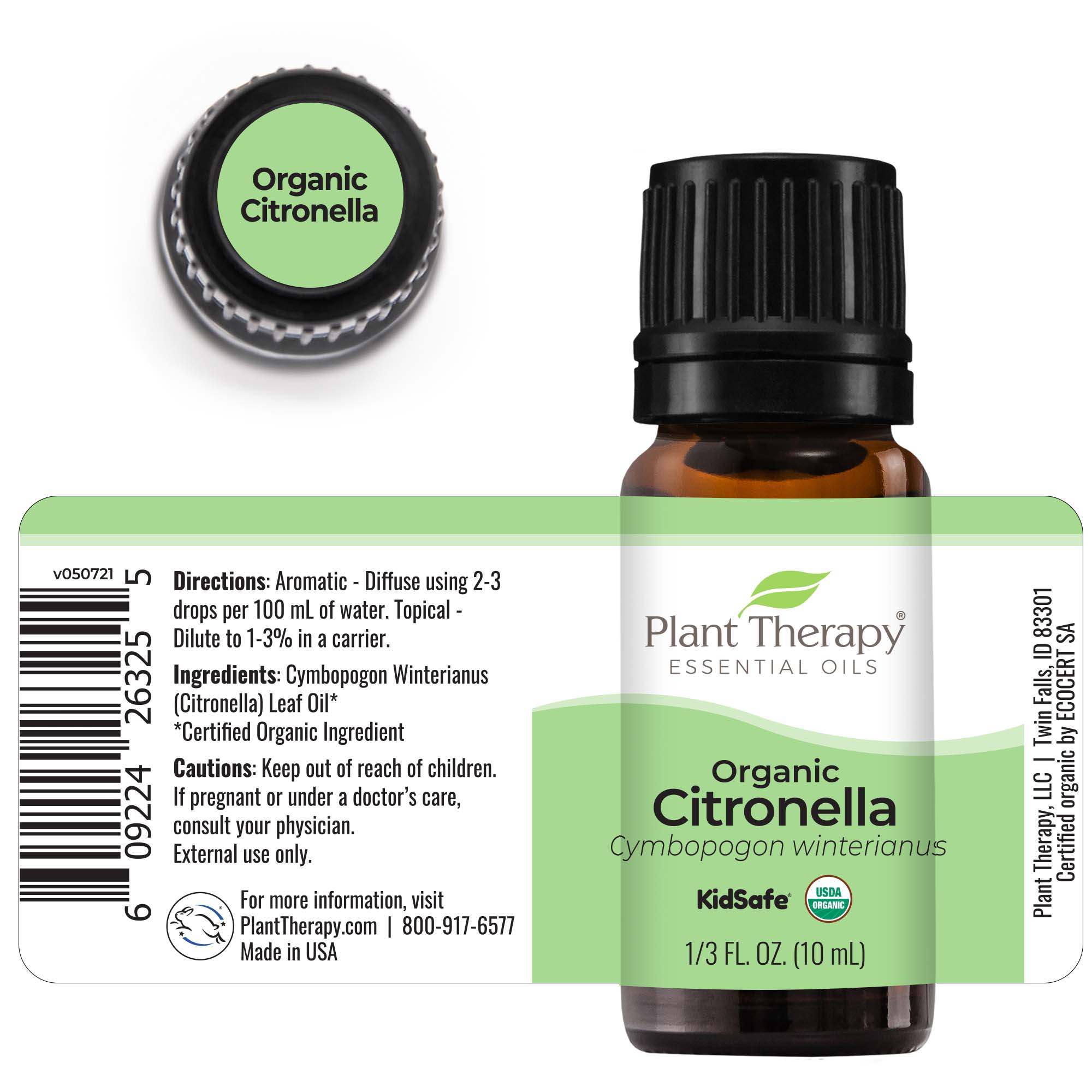 Plant Therapy Citronella Organic Essential Oil - OilyPod