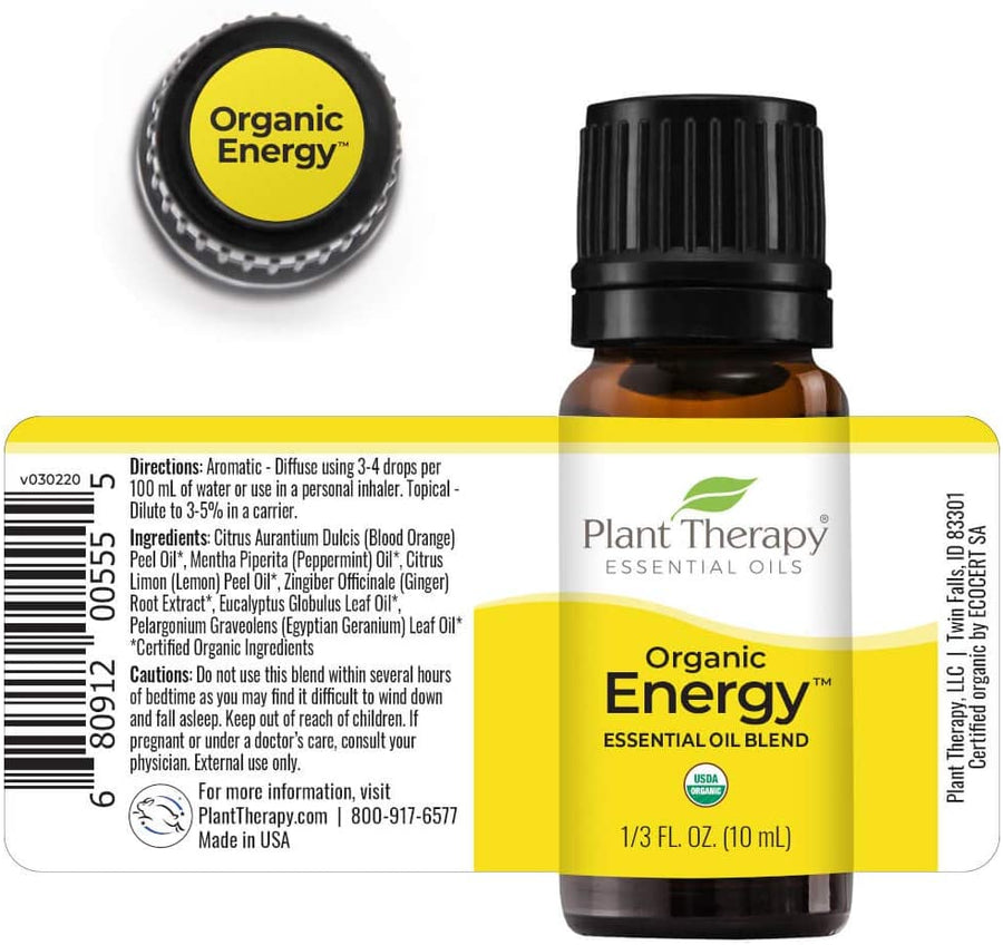 Plant Therapy Energy Organic Essential Oil Blend - OilyPod