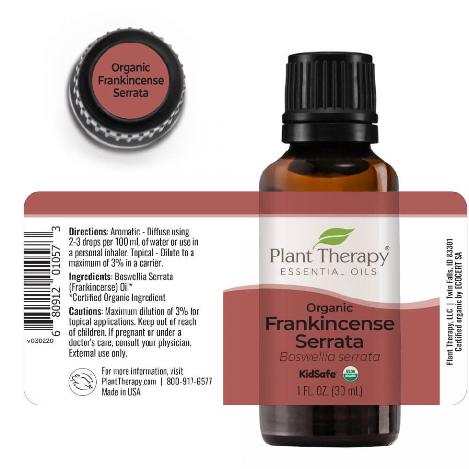 Plant Therapy Frankincense Serrata Organic Essential Oil - OilyPod