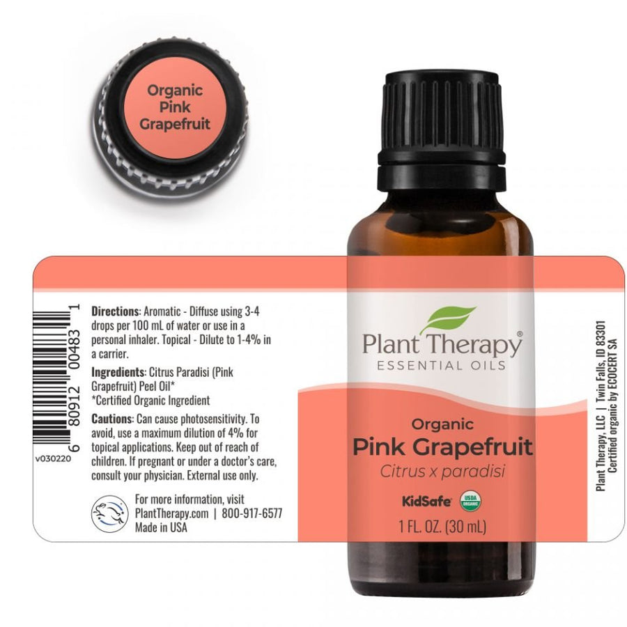 Plant Therapy Grapefruit Pink Organic Essential Oil - OilyPod