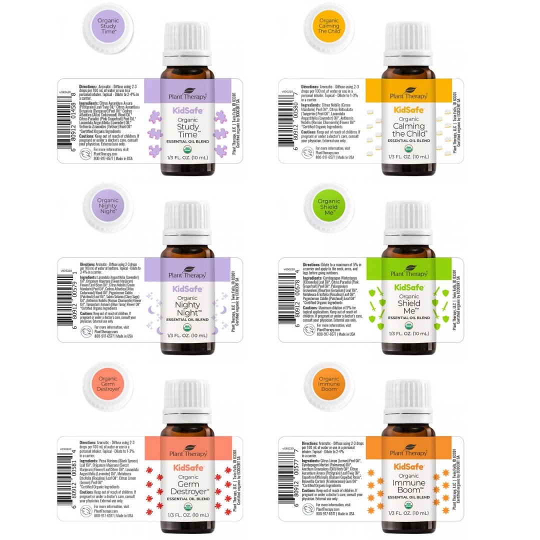 Plant Therapy KidSafe Organic Blends Set - OilyPod