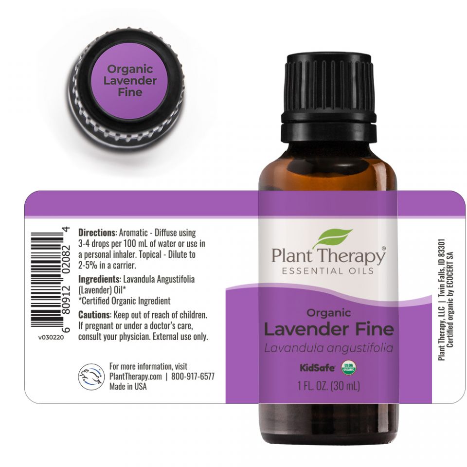 Plant Therapy Lavender Fine Organic Essential Oil - OilyPod