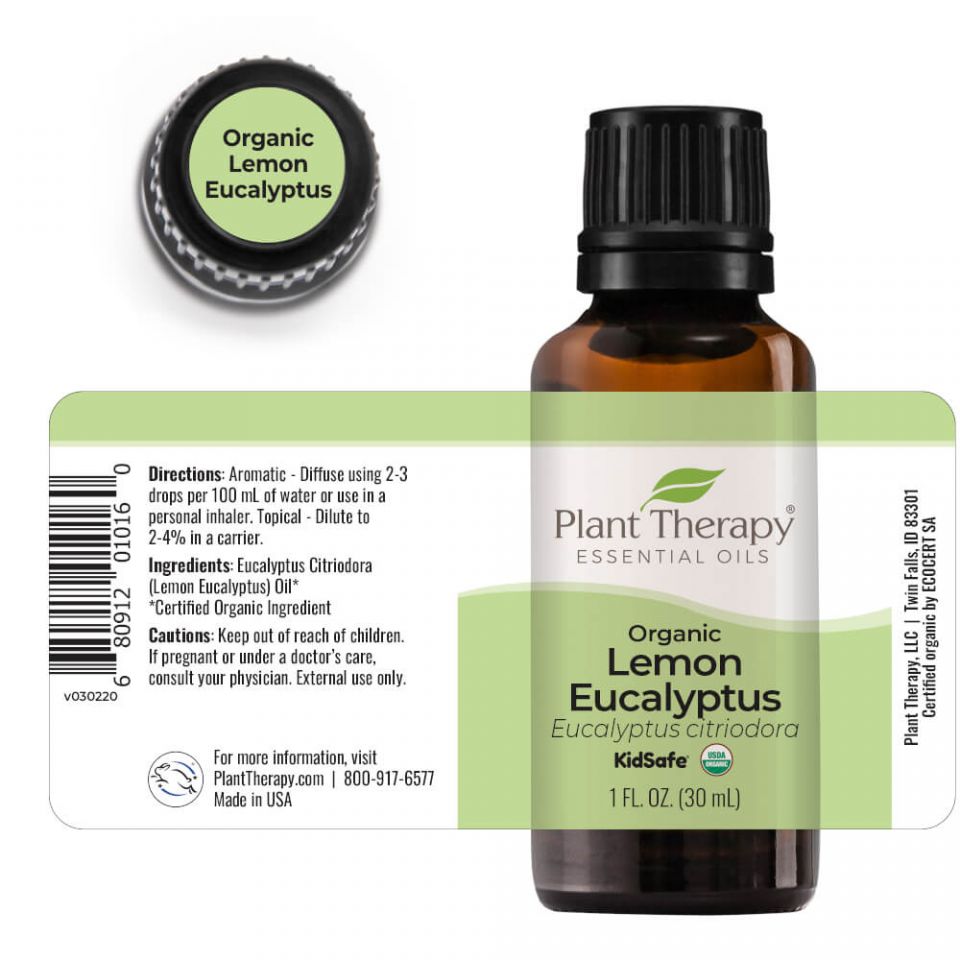 Plant Therapy Lemon Eucalyptus Organic Essential Oil - OilyPod