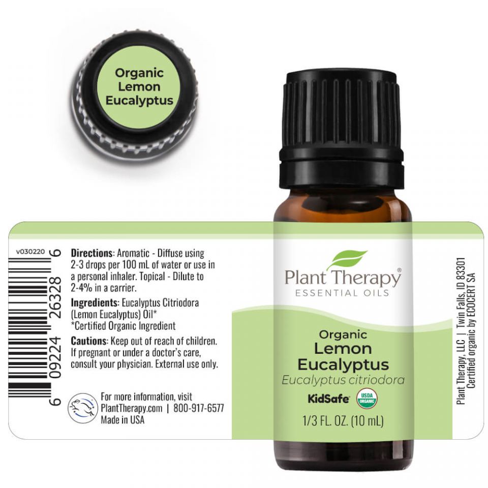 Plant Therapy Lemon Eucalyptus Organic Essential Oil - OilyPod