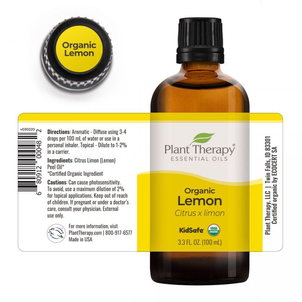 Plant Therapy Lemon Organic Essential Oil - OilyPod