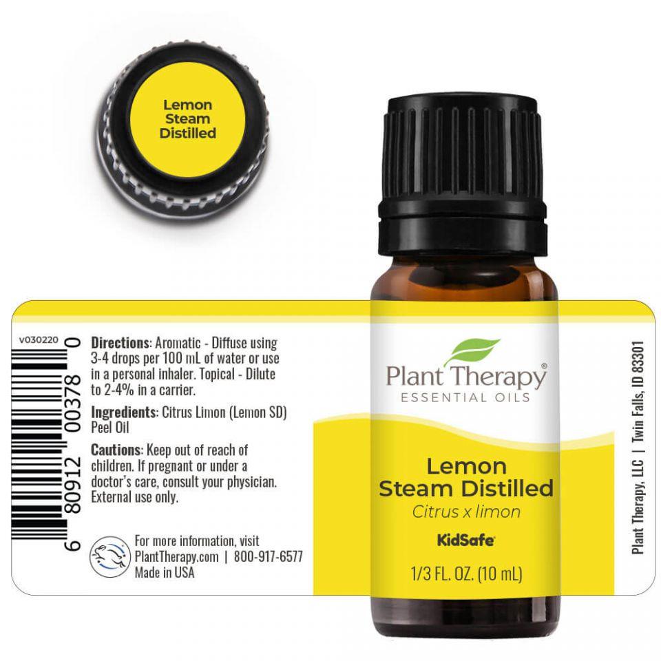 Plant Therapy Lemon Steam Distilled Essential Oil - OilyPod