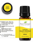 Plant Therapy Lemon Steam Distilled Essential Oil - OilyPod