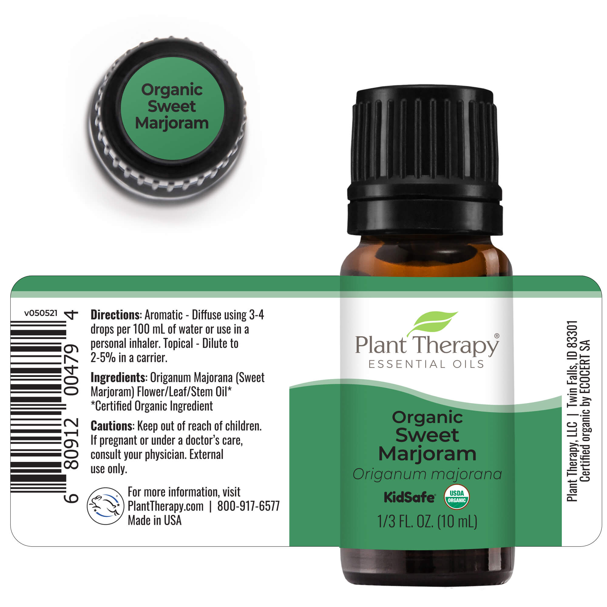 Plant Therapy Marjoram Sweet Organic Essential Oil - OilyPod