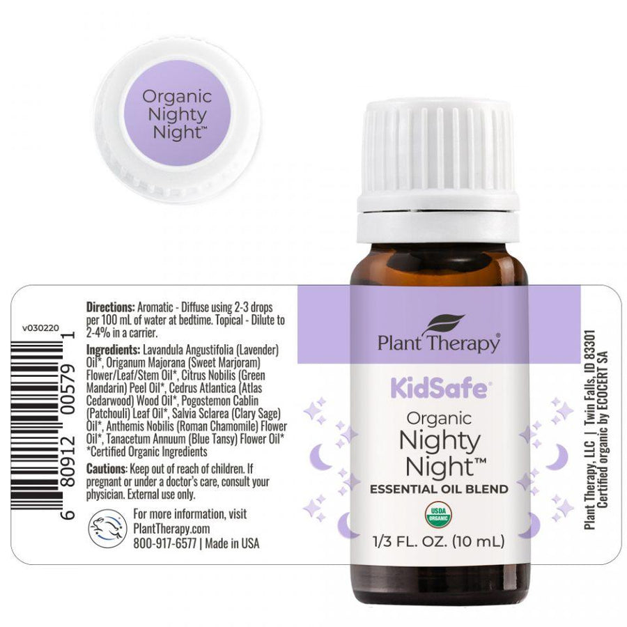 Plant Therapy Nighty Night Organic KidSafe Essential Oil 10ml - OilyPod